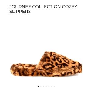 Journee Collection Cozey Leopard Slippers - Women's Size 11